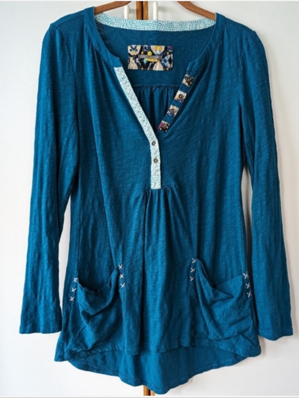 Anthropologie Bundle Tops 6 Long Sleeve S Pattern Silk Embroidered - Picture 5 of 14